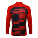 Conjunto AC Milan Zíper Curto Treino Vermelho