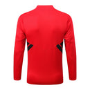 Conjunto Zíper Curto Flamengo Treino Vermelho e Preto
