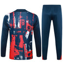 Conjunto Paris Saint Germain Zíper Curto Treino Vermelho e Azul 2024/25