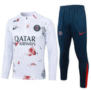 Conjunto Paris Saint Germain Ziper Curto Treino Branco e Azul